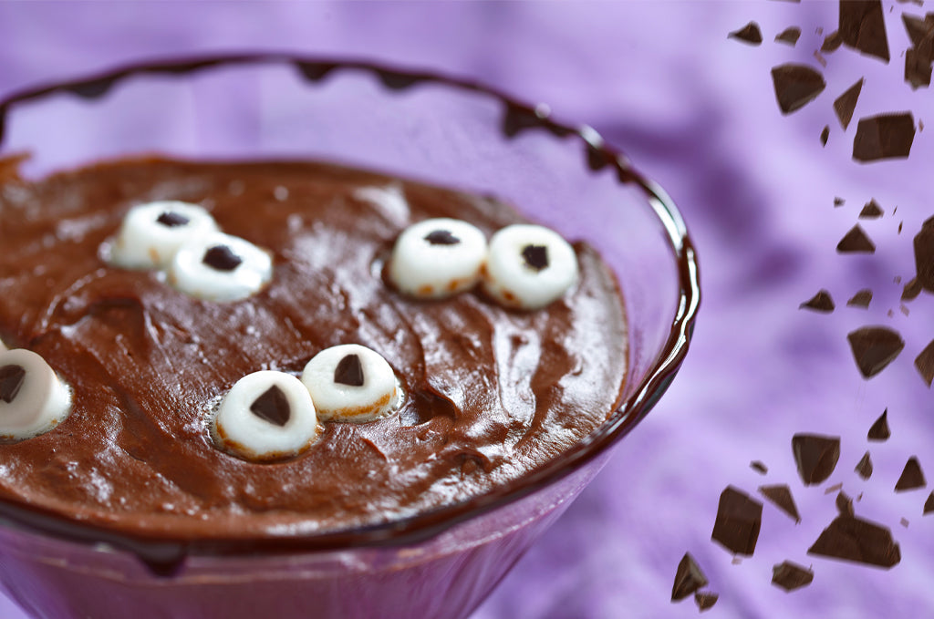 Spookachtige Chocolademousse met Marshmallows